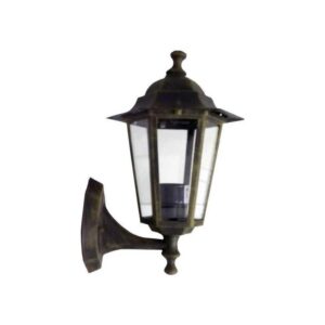 Felinar hexagonal in sus aluminiu bronz, E27, max. 12W, 160x220x340mm, IP44, Eurolamp