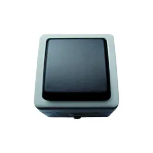 Întrerupător aplicat cap scară gri, IP54, 10A, Eurolamp