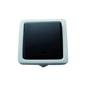 Întrerupător aplicat cu revenire gri, IP54, 10A, Eurolamp