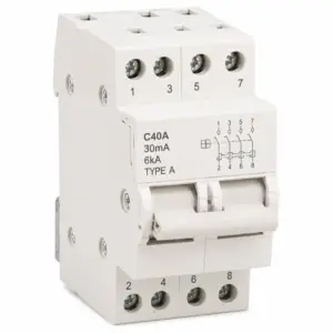 Întrerupător general monofazic 1-0-2, 2x40A, 2P, Gacia