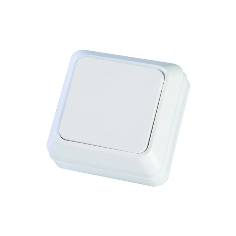 Întrerupător aplicat simplu alb, IP20, 10A, Eurolamp