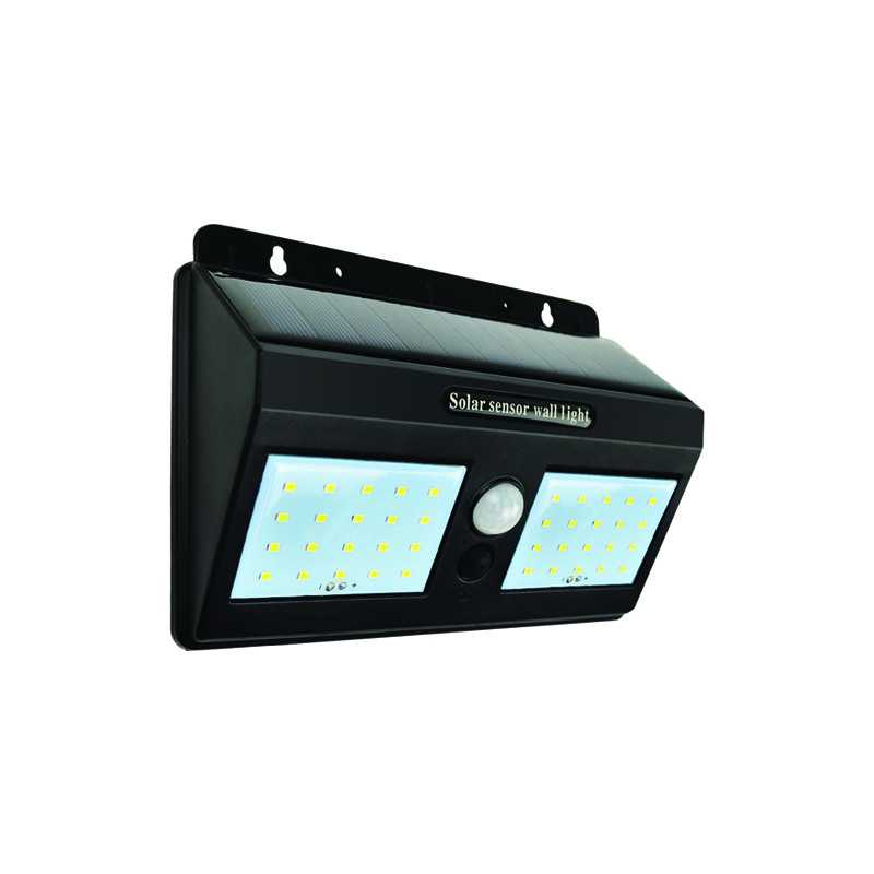 Lampă LED PLUS cu panou solar + senzor de miscare, 1.20W, 6500K lumină rece, 120lm, 3.7V, 124x175x50mm, IP65, Eurolamp