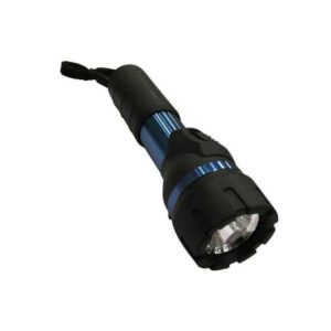 Lanterna Etanș, aluminiu albastră, cu baterii 2xAA, 1W, 6500K lumină rece, 150lm, 3V, Eurolamp