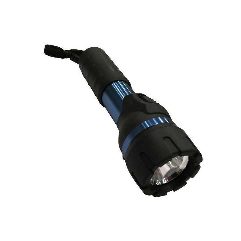 Lanterna Etanș, aluminiu albastră, cu baterii 2xAA, 1W, 6500K lumină rece, 150lm, 3V, Eurolamp