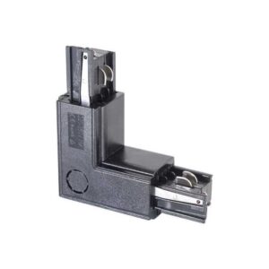 Piesa de îmbinare colt la 90 grade pentru șină magnetică aparentă neagră cu 4 linii 145-59220,145-59221 și 145-55161, Eurolamp