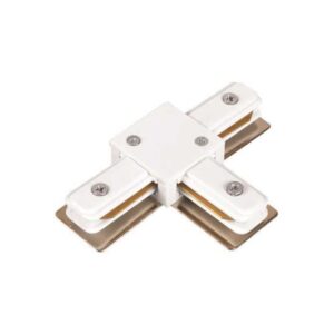 Piesa de îmbinare tip T pentru șină magnetică aparentă monofazată 145-59000 și 145-59001, 2 linii, albă, Eurolamp