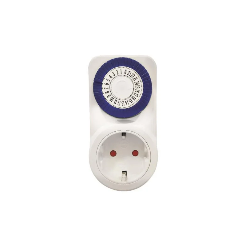 Priză programabila 24H, cu protecție la copii, 16A, 220-240V, IP20, Eurolamp