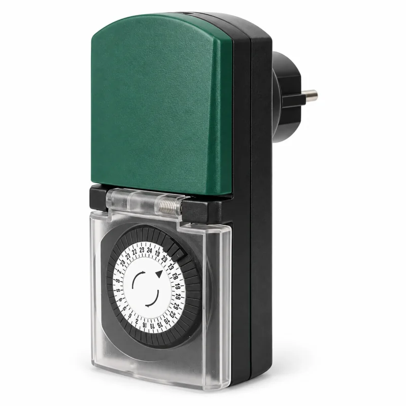 Priză programabila 24H, cu protecție la copii, 16A, 220-240V, IP44, Eurolamp
