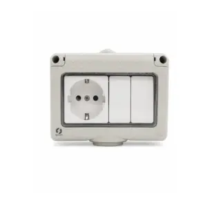 Priză simpla + comutator, IP55,  HYDRO