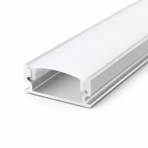 Profil din aluminiu aplicat la 90° cu dispersor mat pentru bandă LED, L-2M, 17.5x7mm, Eurolamp