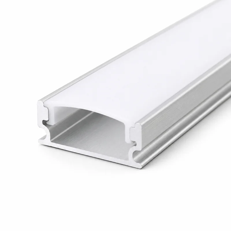 Profil din aluminiu aplicat la 90° cu dispersor mat pentru bandă LED, L-2M, 17.5x7mm, Eurolamp