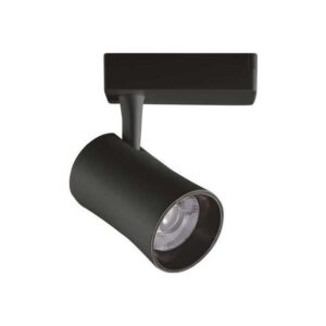 Proiector LED negru pe șină magnetică cu 4 linii, 20W, unghi fascicul 24 grade, 4000K lumină neutră, 1700 lm, 3 ani, Eurolamp