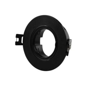 Ramă rotundă reglabilă pentru spot din policarbonat negru , 90x27mm, max 7W LED, Eurolamp