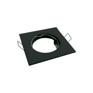 Ramă spot aluminiu pătrat, negru pentru dulie G5.3 / MR16, 78x78x59, Eurolamp