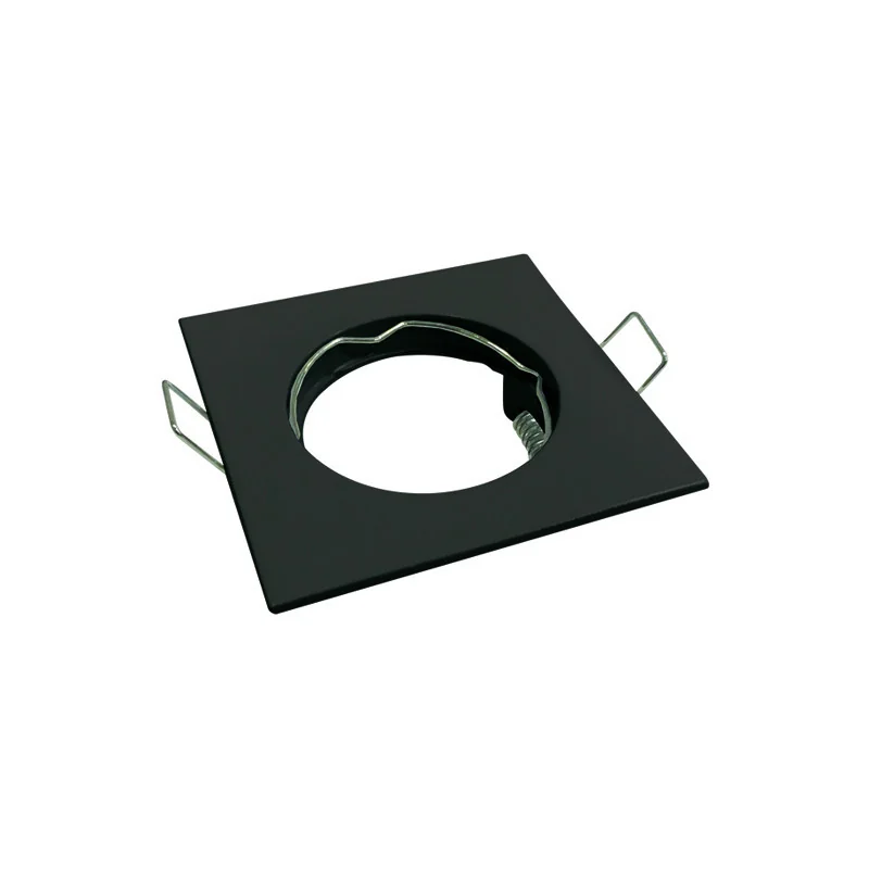 Ramă spot aluminiu pătrat, negru pentru dulie G5.3 / MR16, 78x78x59, Eurolamp