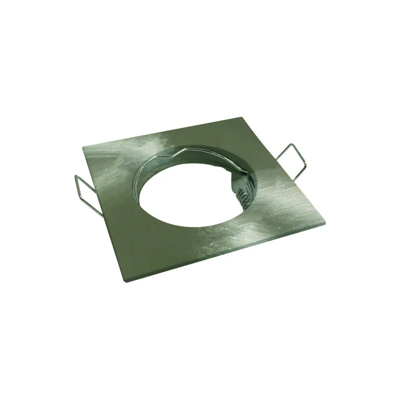 Ramă spot aluminiu pătrat, nichel satinat pentru dulie G5.3 / MR16, 78x78x59, Eurolamp