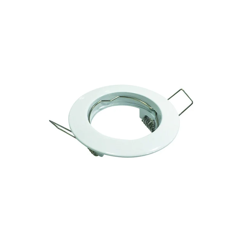 Ramă spot aluminiu rotund, alb pentru dulie GU10, Φ80mm, Eurolamp