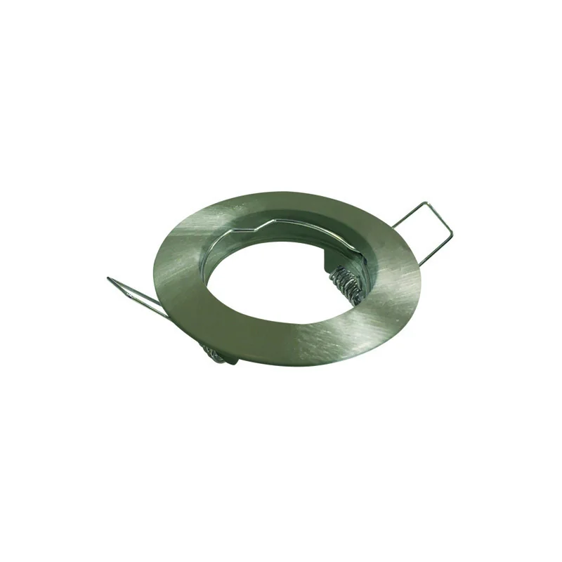 Ramă spot aluminiu rotund, nichel satinat pentru dulie GU10, Φ80mm, Eurolamp