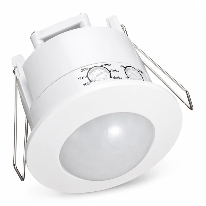 Senzor de miscare cu infrarosu încastrat, 300W, 220-240V, IP20, ALB, Eurolamp