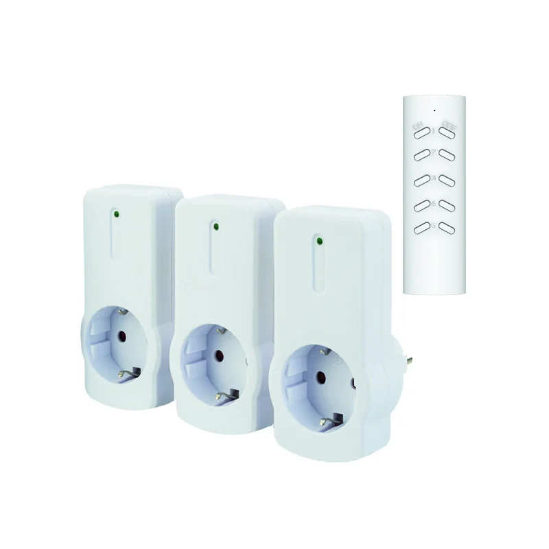 Adaptor priză cu telecomanda, 10A, 250V, IP20, Eurolamp (3 buc/set)