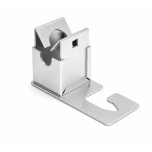 Suport de acoperis din inox V2A pentru conductor de coborare din aluminiu 8-10mm, cu profil redus, Elko-Bis