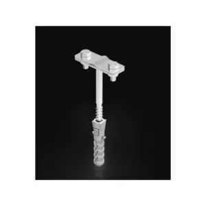 Suport de perete galvanizat St/tZn pentru conductor de coborare 8-10mm, cu diblu de fixare L-100x10mm