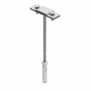 Suport de perete St/tZn pentru platbanda de împământare max. 40x4, cu diblu de fixare L-120x12mm
