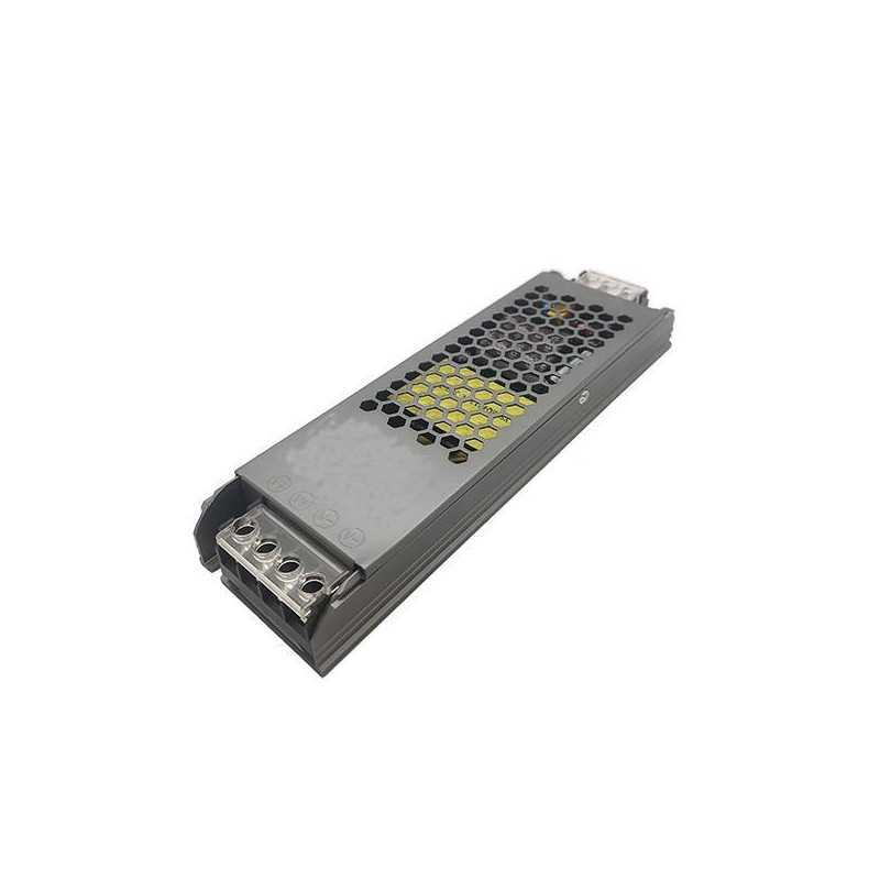 Transformator subțire din aluminiu PRO pentru bandă LED 12V DC, 200W, 16.7A, IP20, Eurolamp