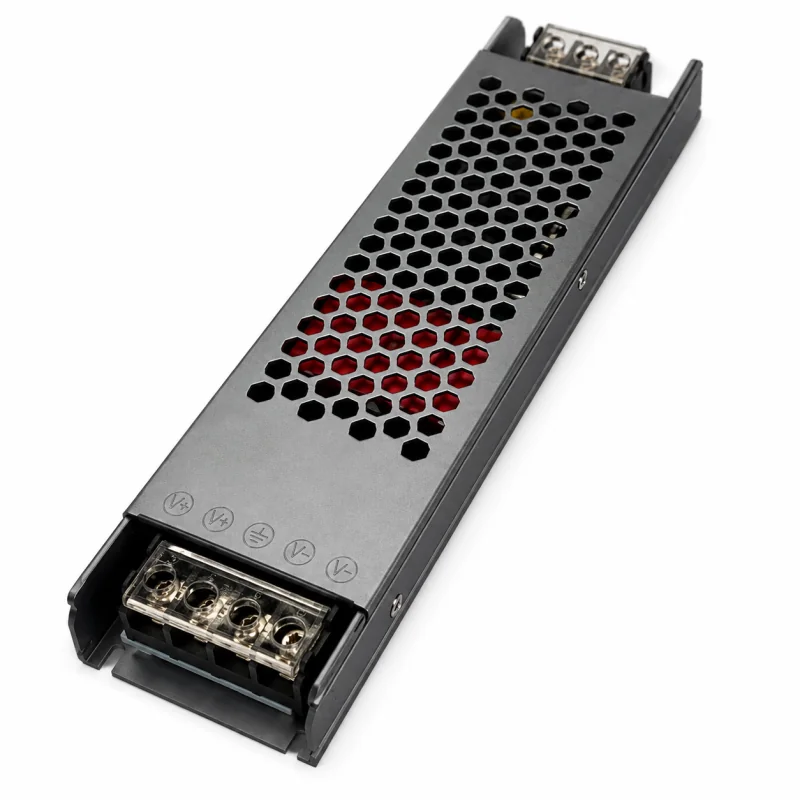 Transformator subțire din aluminiu PRO pentru bandă LED 24V DC, 250W, 10.42A, IP20, Eurolamp