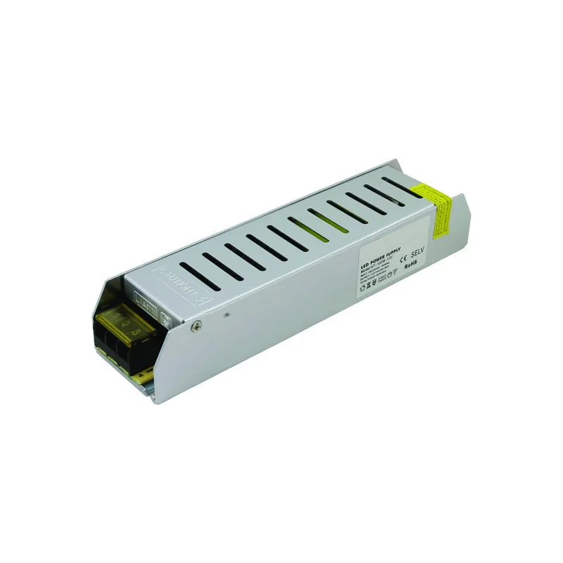 Transformator aluminiu subțire pentru bandă LED, 24V DC, 100W, IP20, 188x46x36, 200-240V, Eurolamp